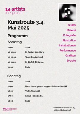 Kunstroute 2025 Timetable